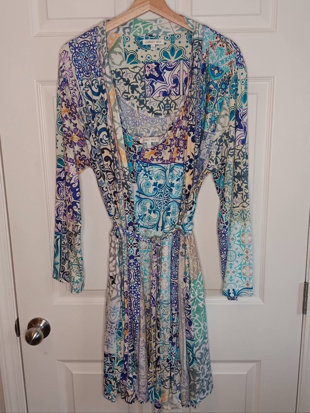 Johnny Was Medallian Print Nightgown And Robe Set